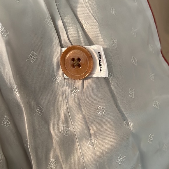 Banana Republic Khaki Trench Coat Womens Petit Medium - Picture 8 of 8